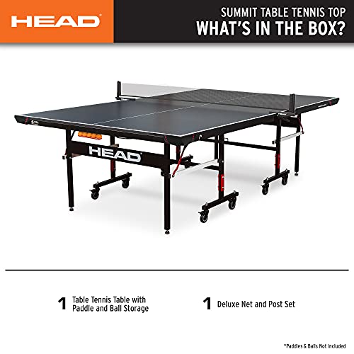 HEAD Summit USA Indoor Table Tennis Table, Competition Grade Net, 10 Minute