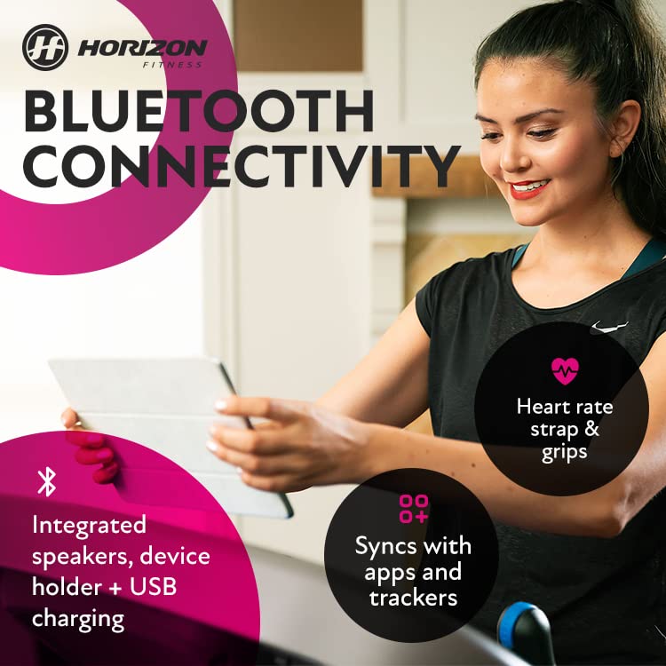 Horizon Fitness 7.4 at Studio Series Smart Treadmill with Bluetooth and