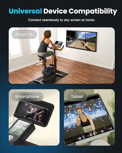Exercise Bike RENPHO Stationary Bike with Exclusive App Free Fitness Courses