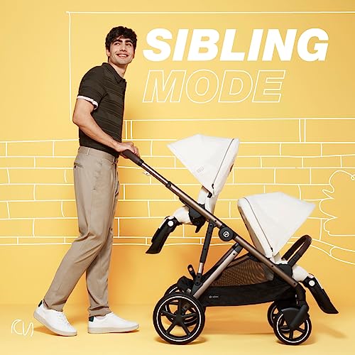 Cybex Gazelle S Stroller, Modular Double Stroller for Infant and Toddler,