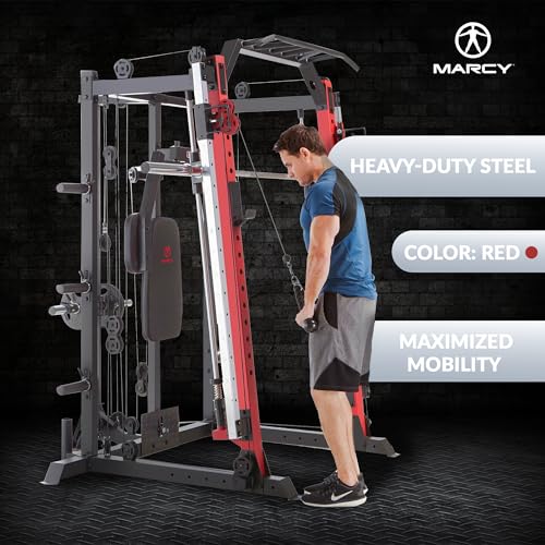 Marcy Smith Machine Cage System Home Gym Multifunction Rack, Customizable