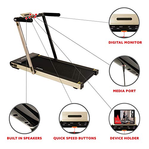 Sunny Health & Fitness ASUNA Premium Slim Folding Treadmill Running Machine
