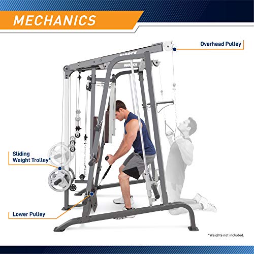 Marcy Smith Cage Workout Machine, Full Body Workout Bench for Home Gym, Gym